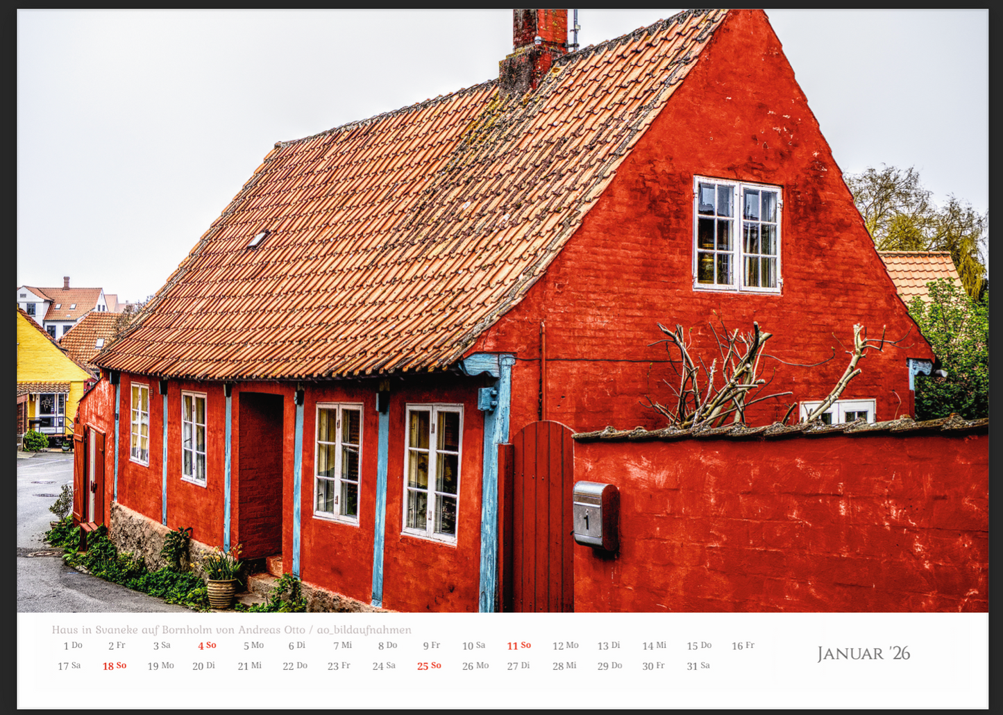 Dänemark Unser Herzensland Wandkalender 2026 im A3 Format