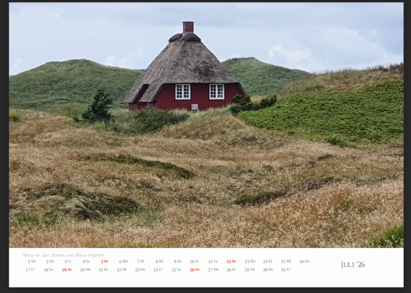 Dänemark Unser Herzensland Wandkalender 2026 im A3 Format