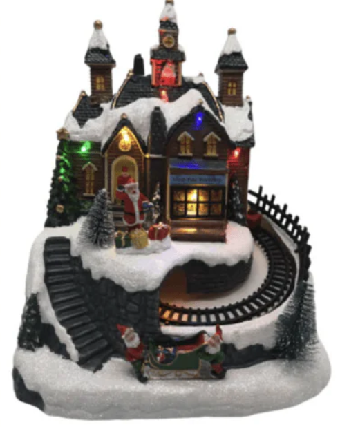 Det Gamle Apothek Winterlandschaft mit LED und Musik